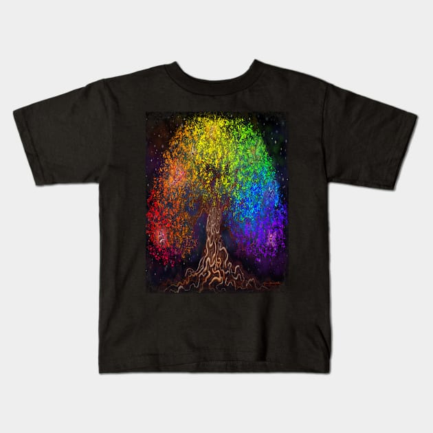 Rainbow Tree Kids T-Shirt by Kevin Middleton